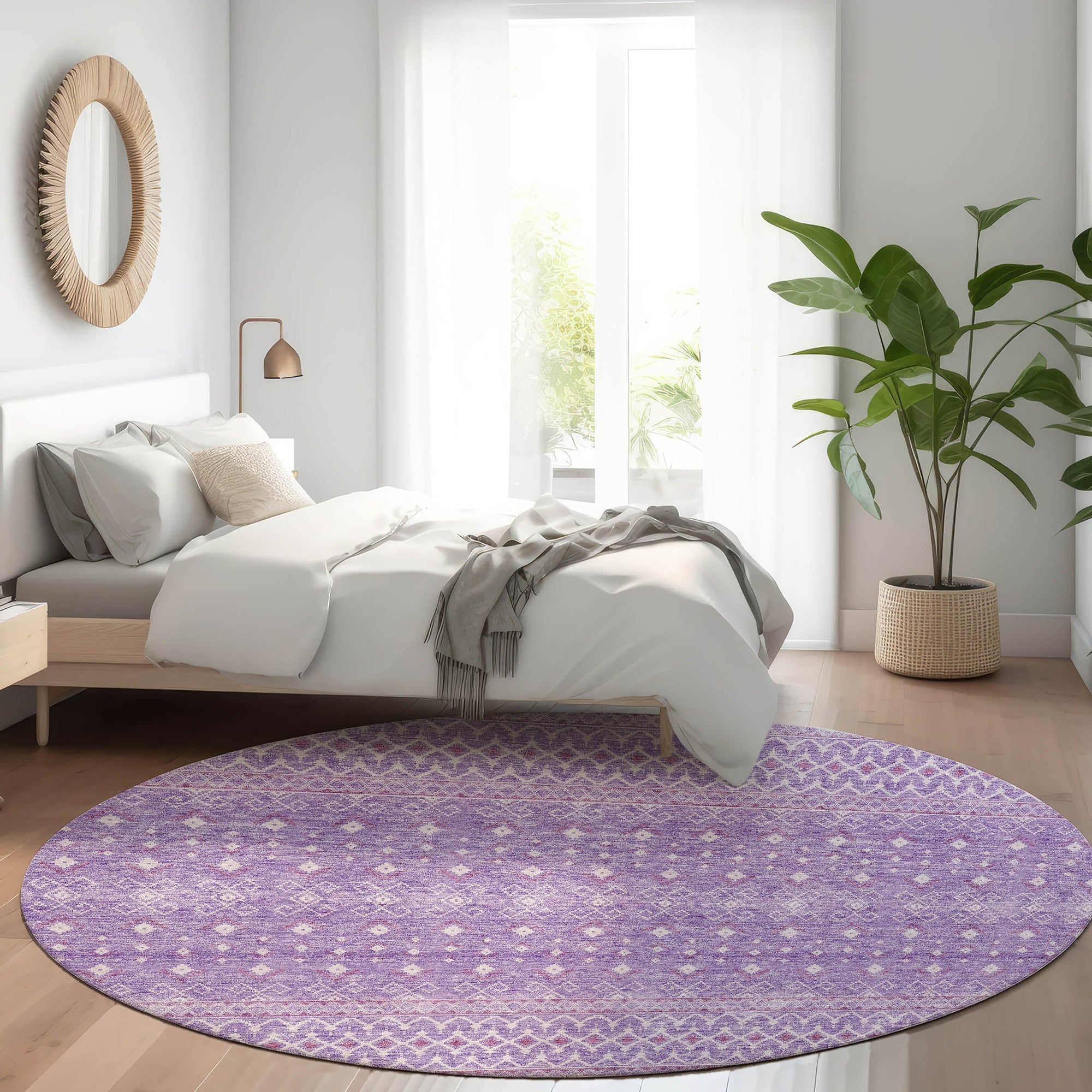 Addison Rugs Boho Purple Washable Indoor-Outdoor Rug