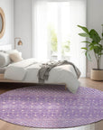 Boho Purple Washable Indoor-Outdoor Rug