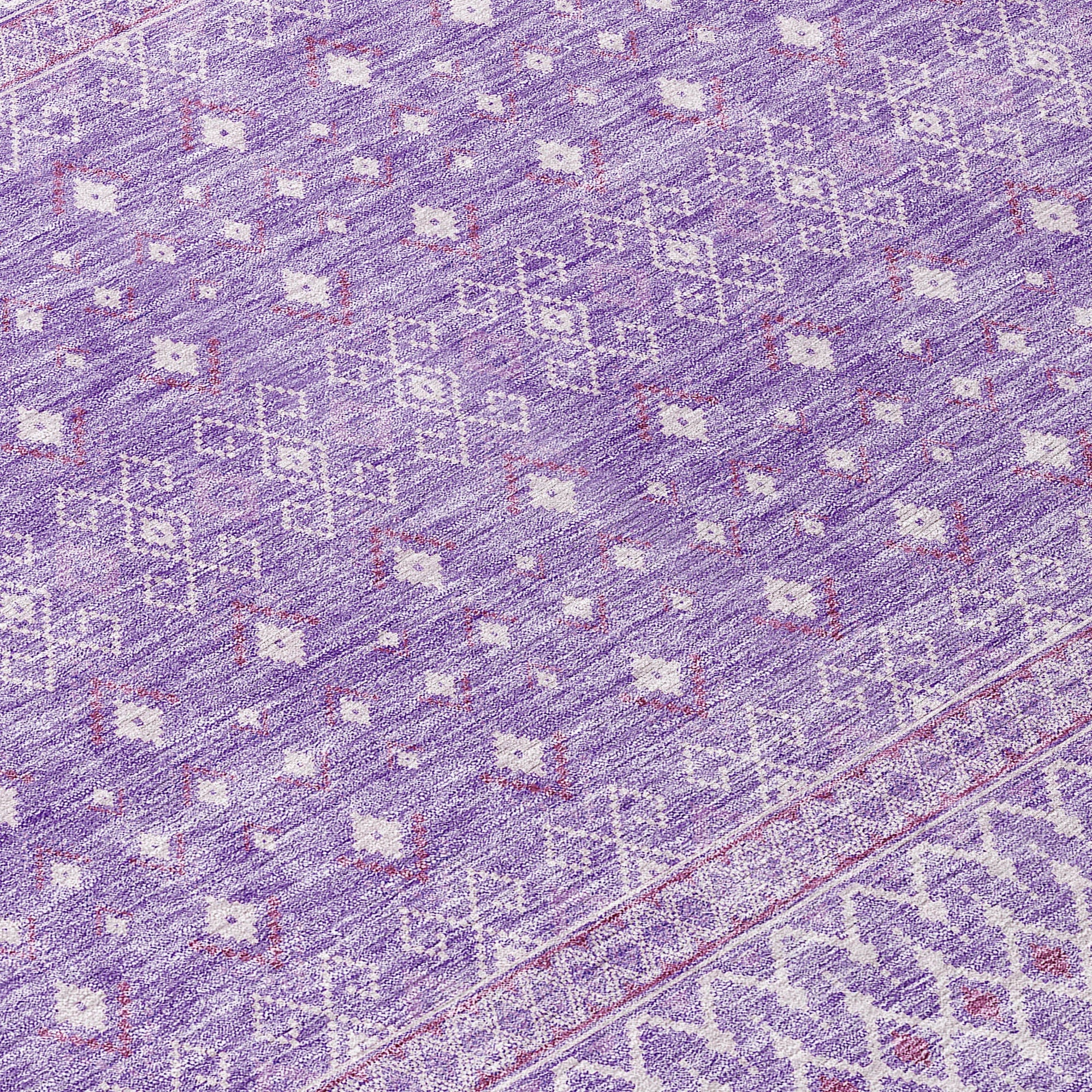Addison Rugs Boho Purple Washable Indoor-Outdoor Rug