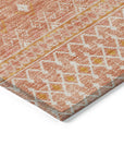 Boho Salmon Washable Indoor-Outdoor Rug