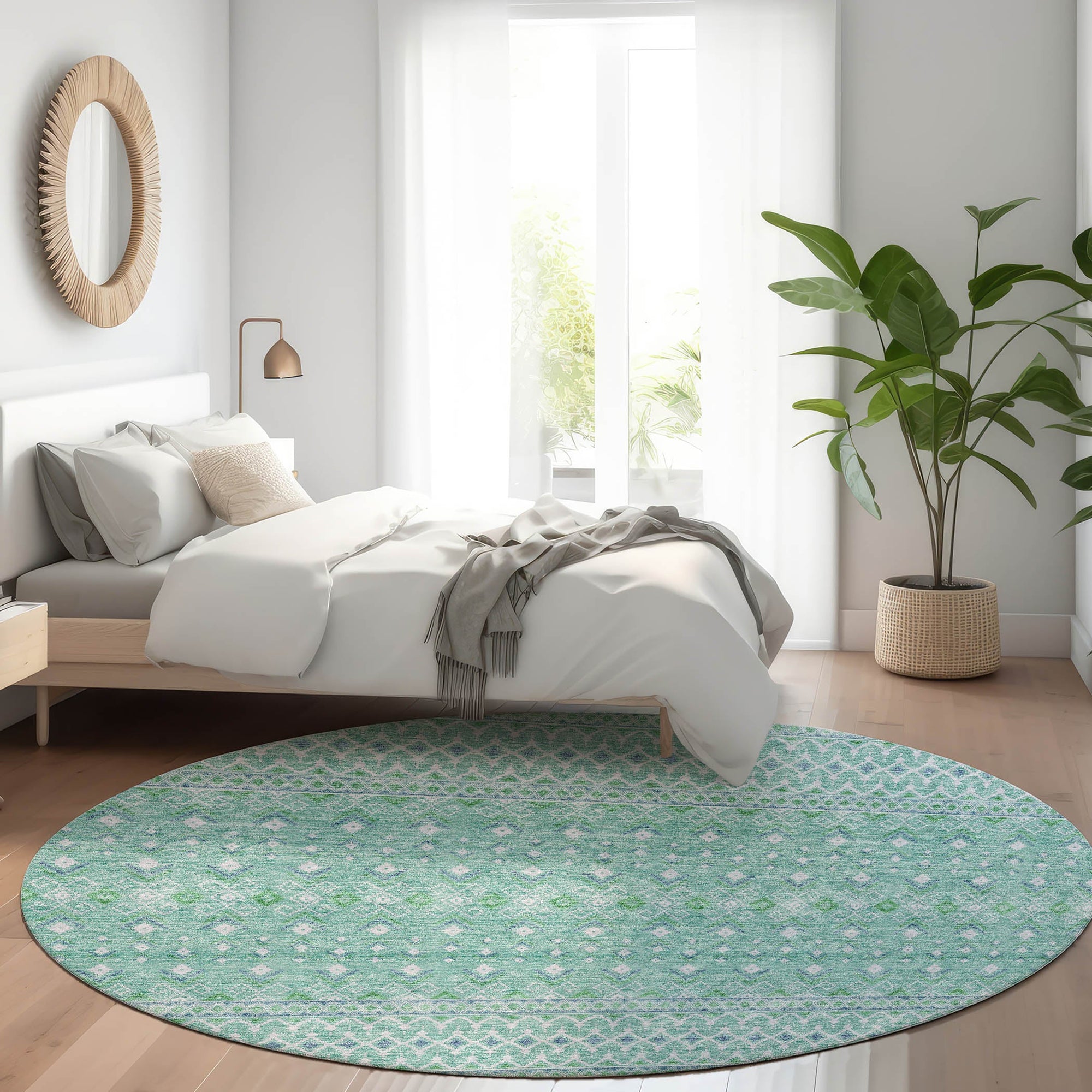 Addison Rugs Boho Teal Washable Indoor-Outdoor Rug