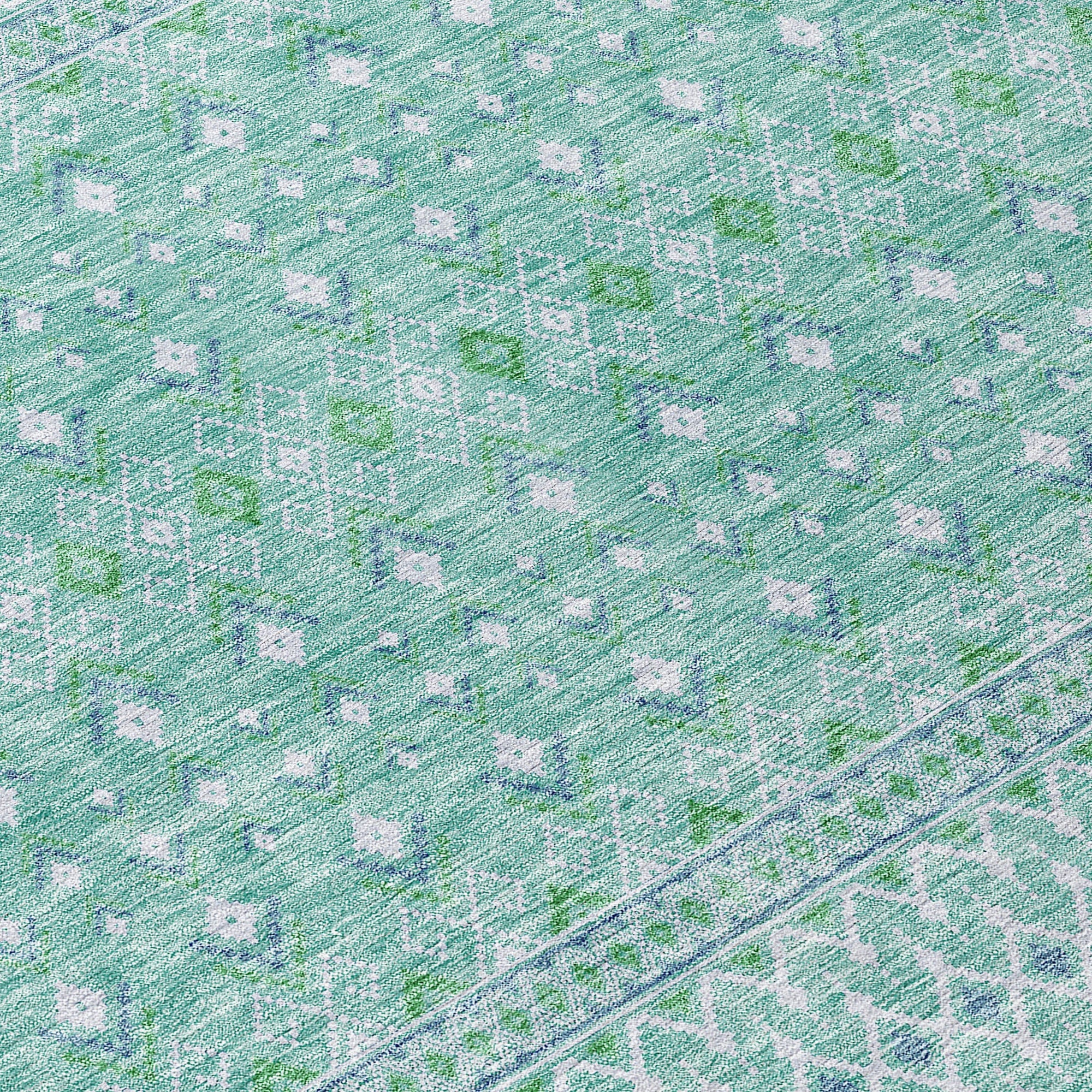 Addison Rugs Boho Teal Washable Indoor-Outdoor Rug