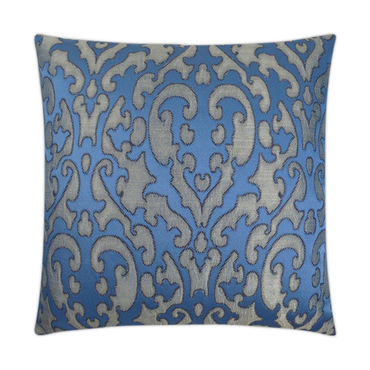 D.V. Kap Bokhara Bluestone Blue Throw Pillow With Insert