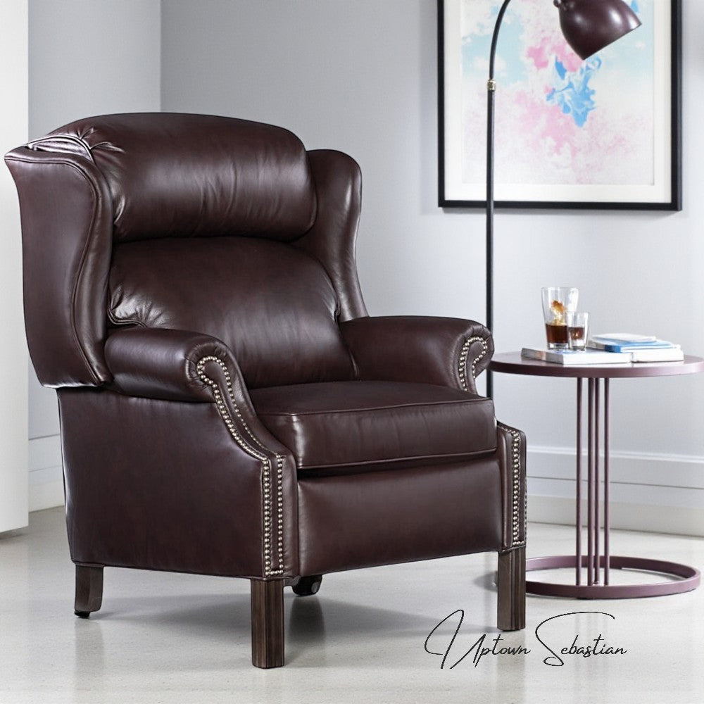 Uptown Sebastian Haven Leather Power Push Button Recliner