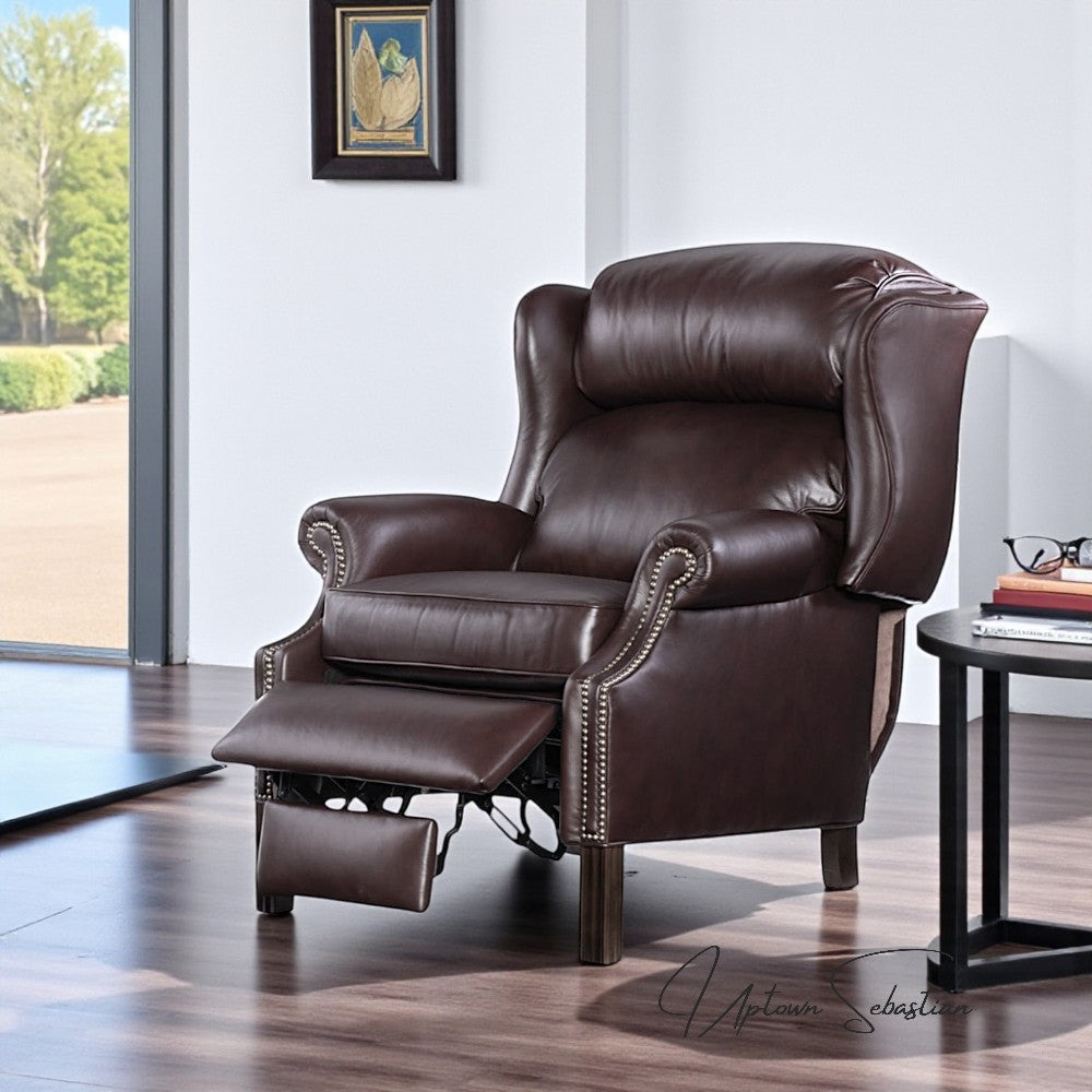 Uptown Sebastian Haven Leather Power Push Button Recliner