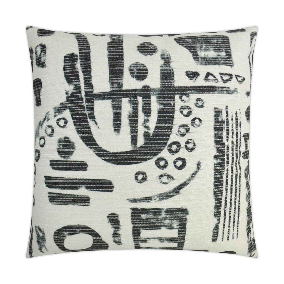 D.V. Kap Brush Gesture Black Throw Pillow With Insert