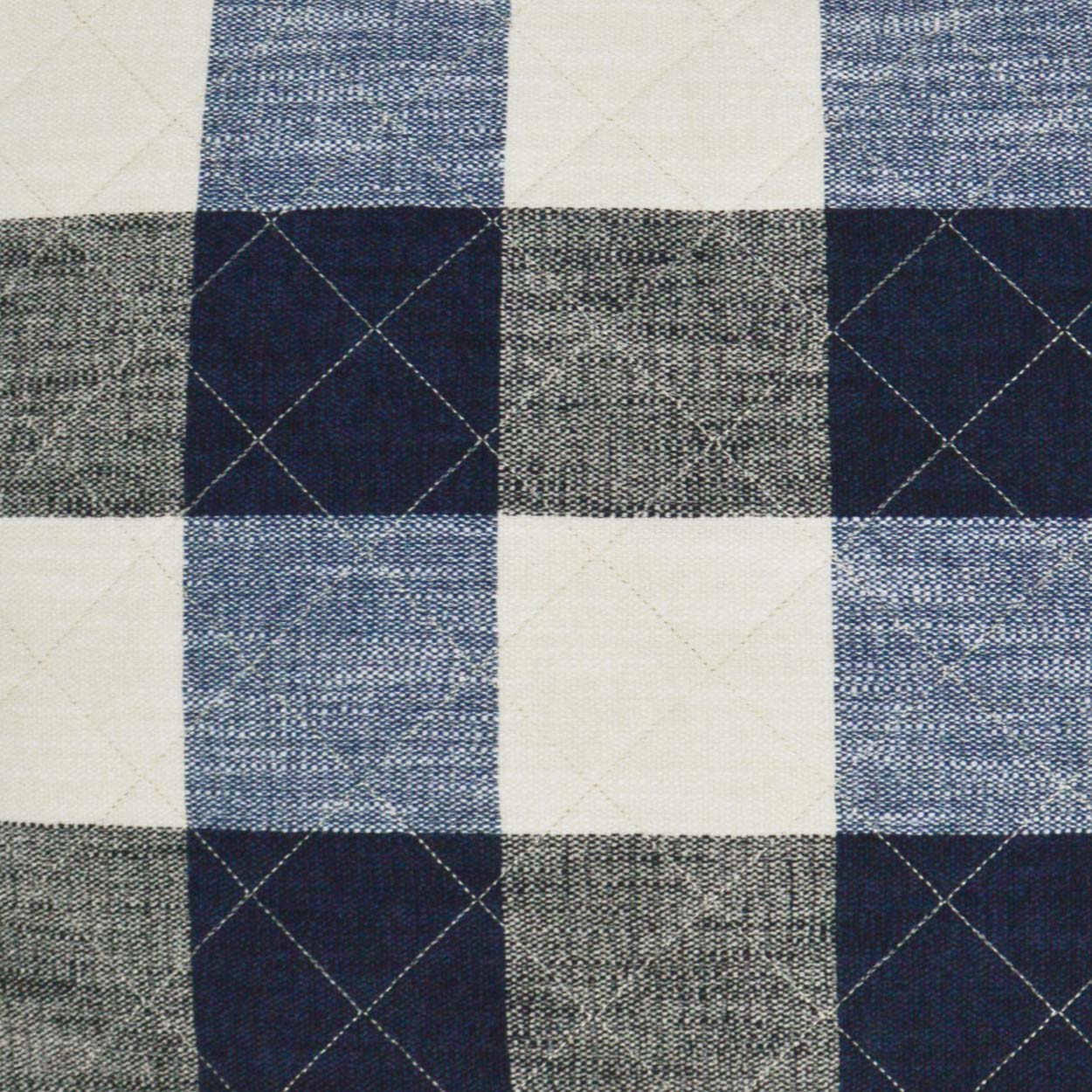 D.V. Kap Buffalo Quilt Denim Blue Throw Pillow With Insert