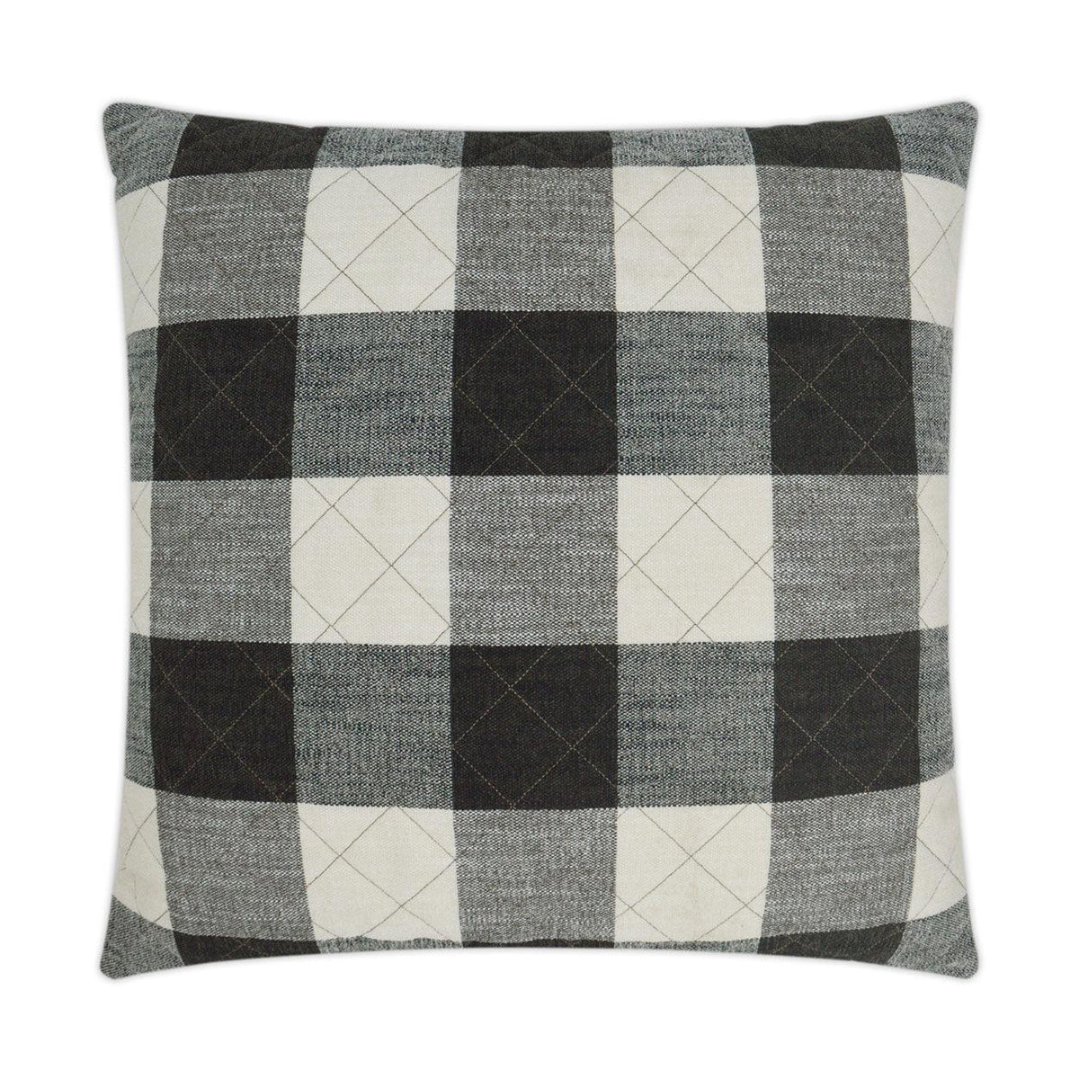 D.V. Kap Buffalo Quilt Black Throw Pillow With Insert