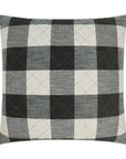 D.V. Kap Buffalo Quilt Black Throw Pillow With Insert