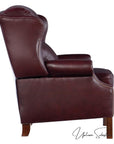 Leroy Top Grain Burgundy Leather Power Recliner