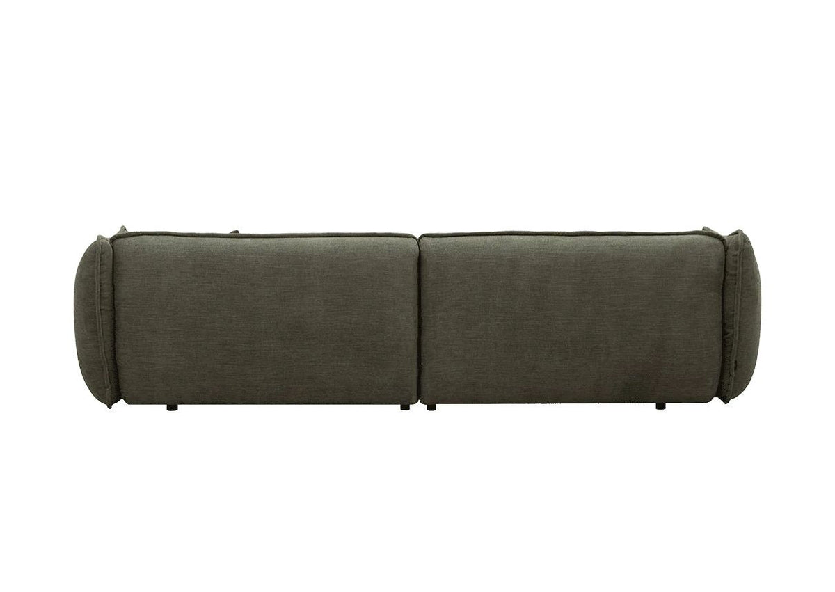 LOOMLAN Custom Upholstery Clover Plush Pillow-Soft Fabric Loveseat