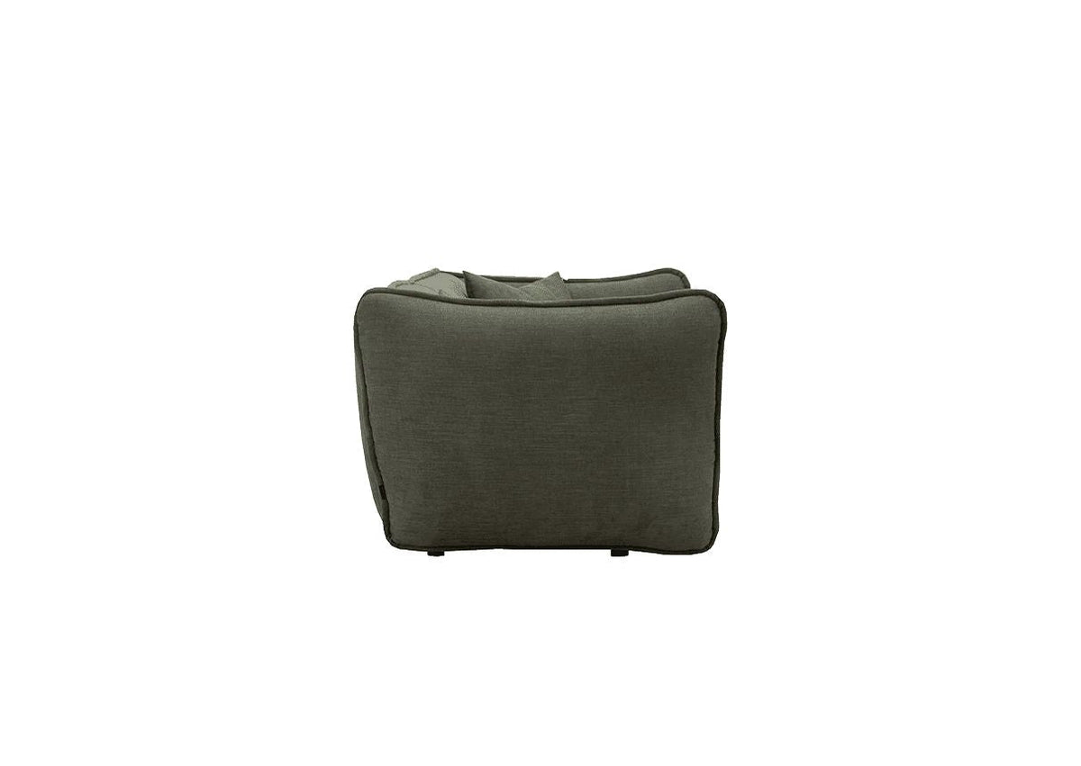 LOOMLAN Custom Upholstery Clover Plush Pillow-Soft Fabric Loveseat