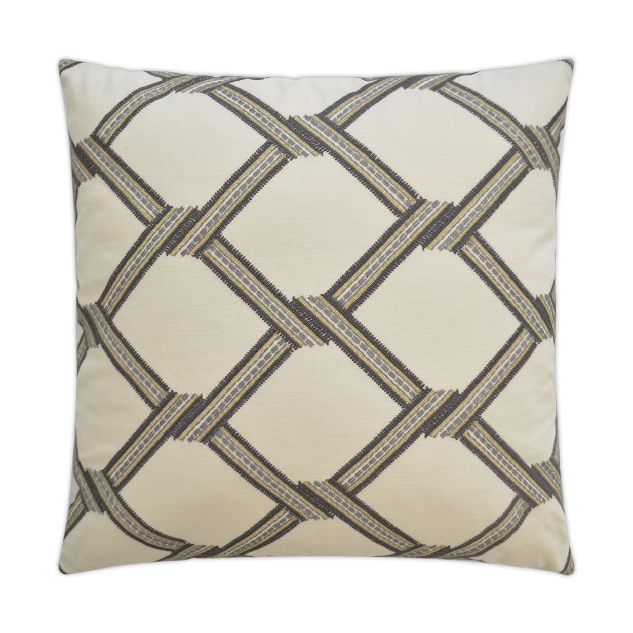 D.V. Kap Cairo Graphite Brown Throw Pillow With Insert