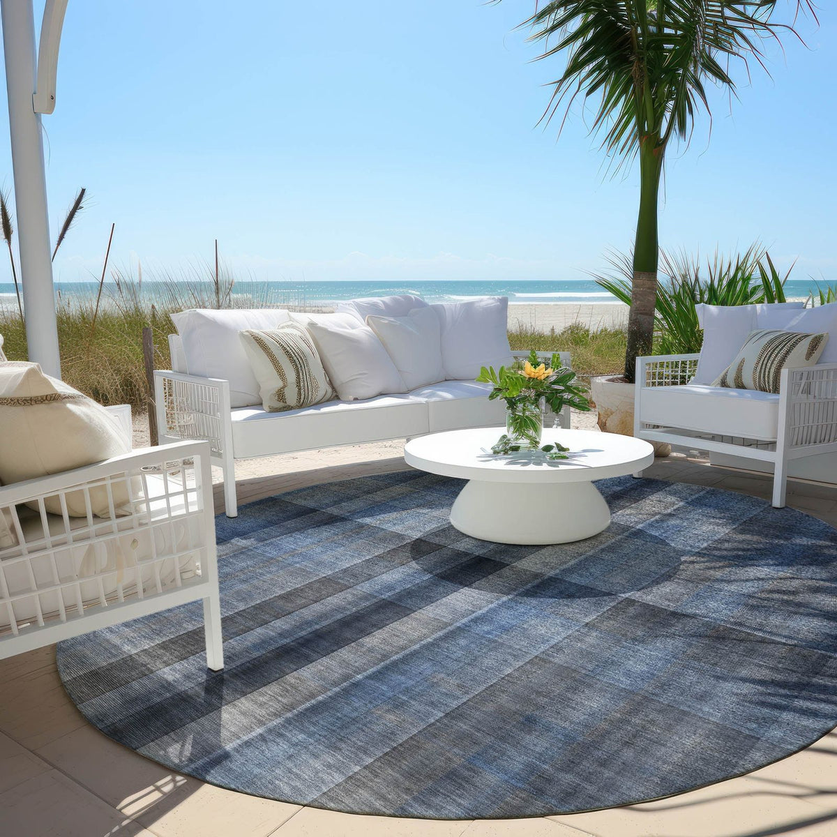 Addison Rugs Calm Mirage Blue Washable Indoor-Outdoor Rug