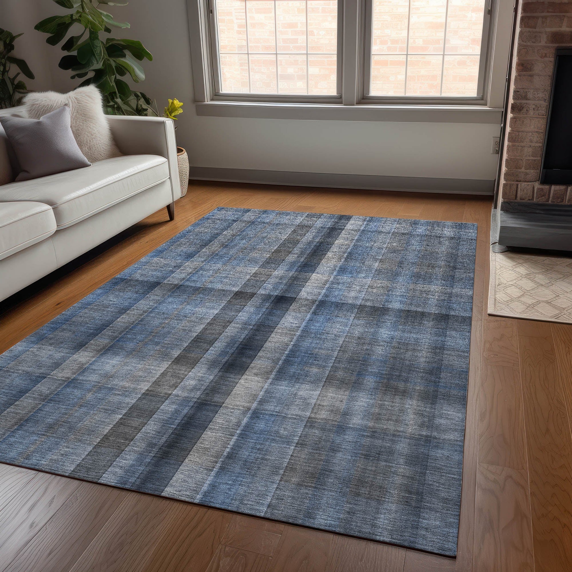 Addison Rugs Calm Mirage Blue Washable Indoor-Outdoor Rug