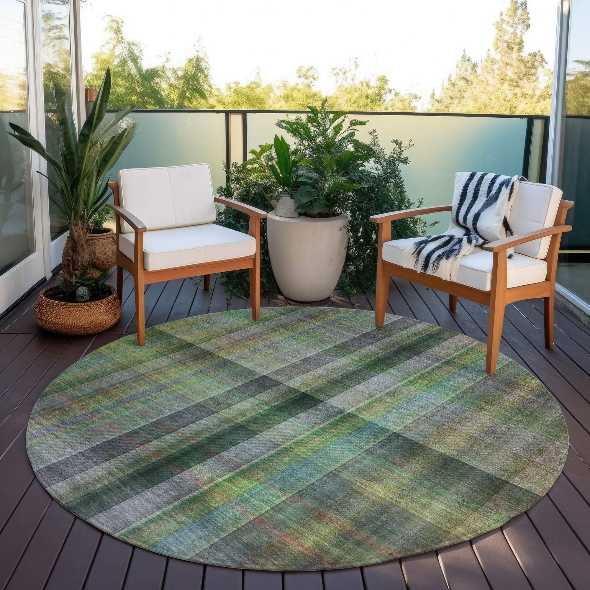 Addison Rugs Calm Mirage Green Washable Indoor-Outdoor Rug