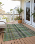 Calm Mirage Green Washable Indoor-Outdoor Rug