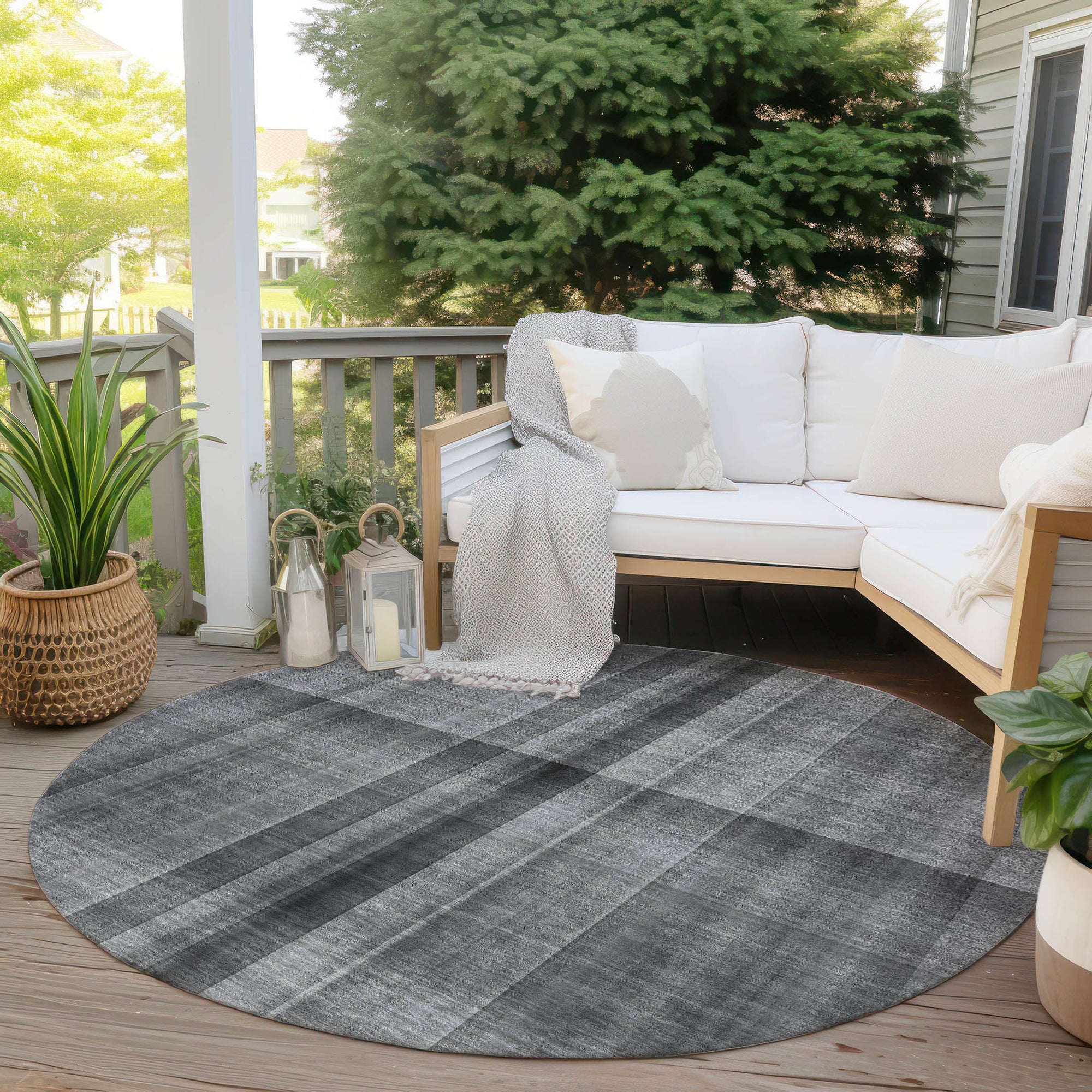 Addison Rugs Calm Mirage Grey Washable Indoor-Outdoor Rug