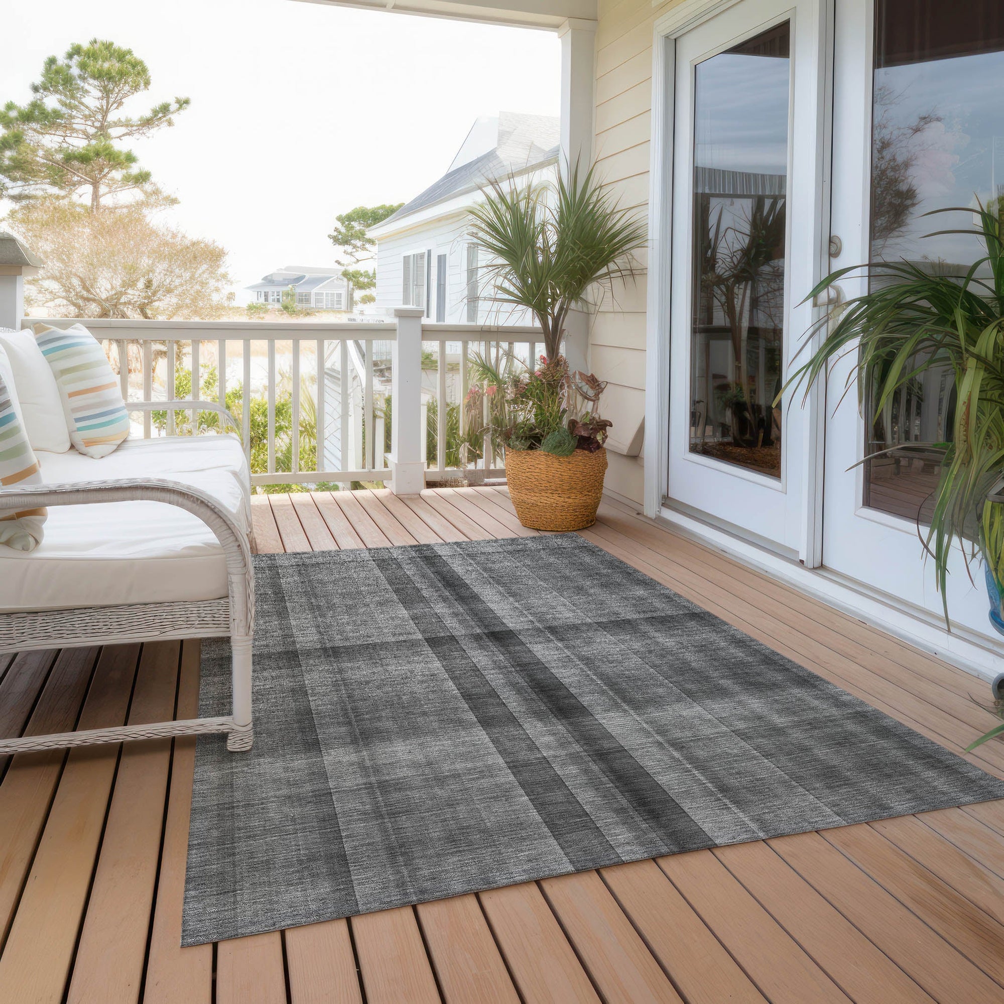 Addison Rugs Calm Mirage Grey Washable Indoor-Outdoor Rug