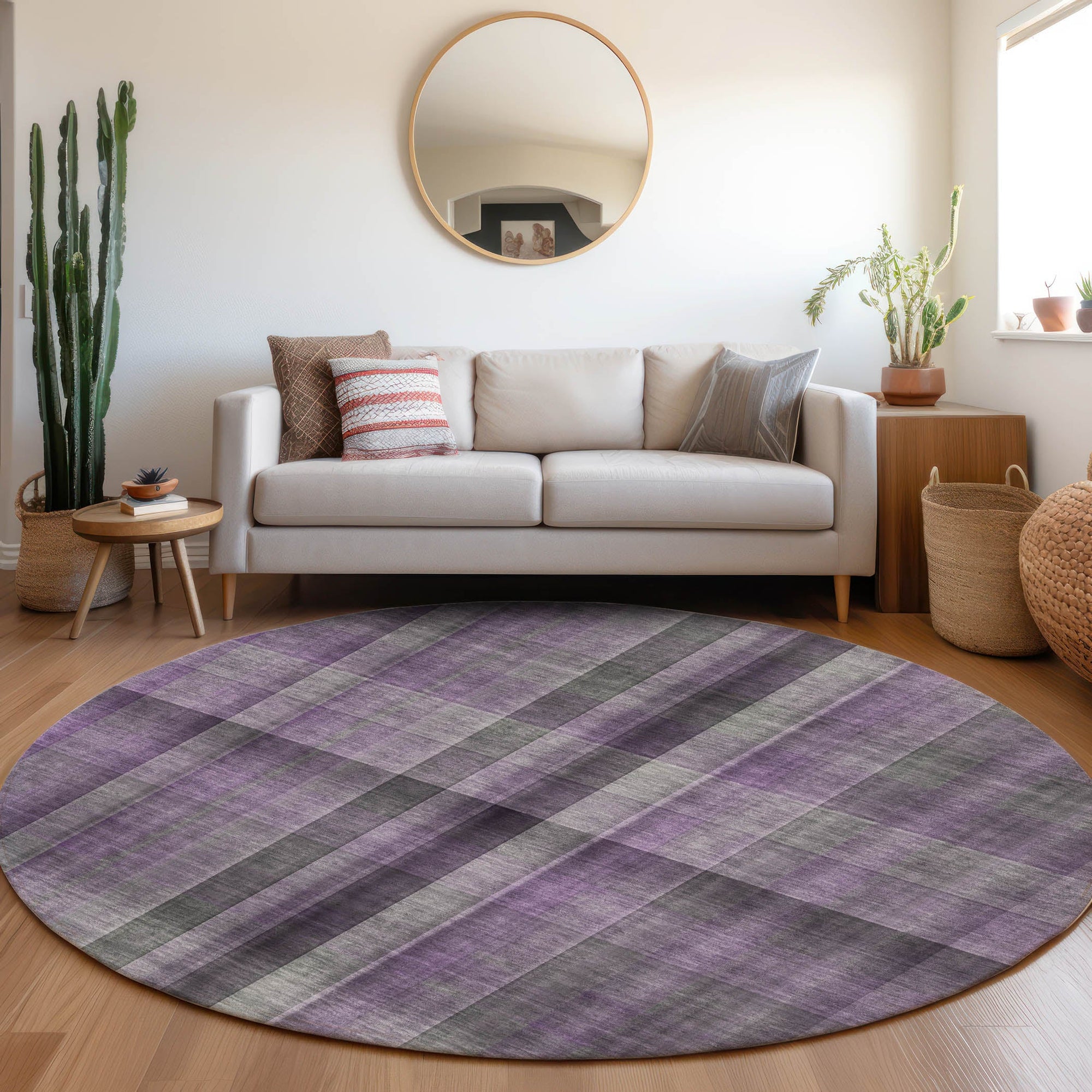 Addison Rugs Calm Mirage Purple Washable Indoor-Outdoor Rug