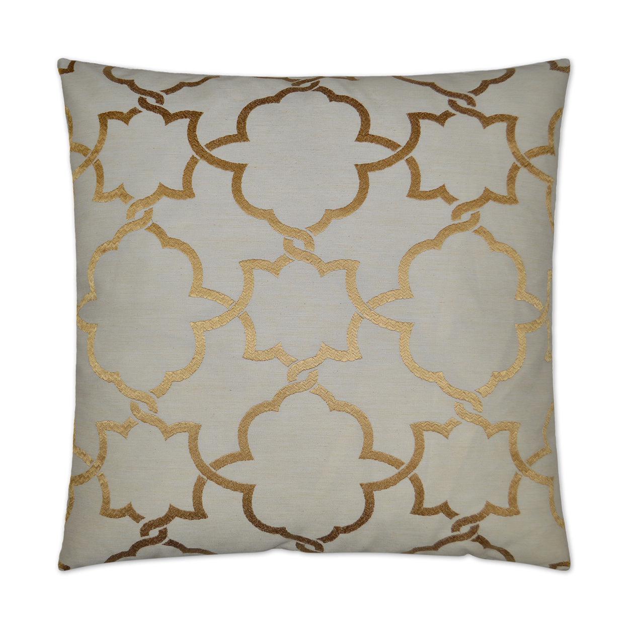 D.V. Kap Carlton Gold Brown Throw Pillow With Insert