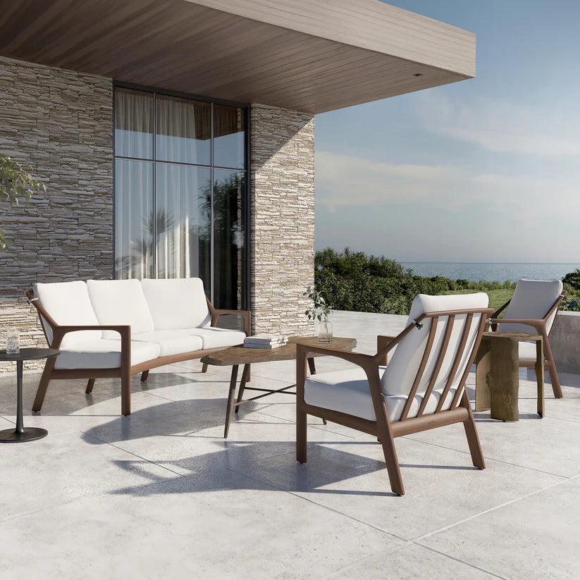 Castelle Berkeley Crescent Curved Outdoor Loveseat Deep