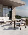 Castelle Berkeley Crescent Curved Outdoor Loveseat Deep