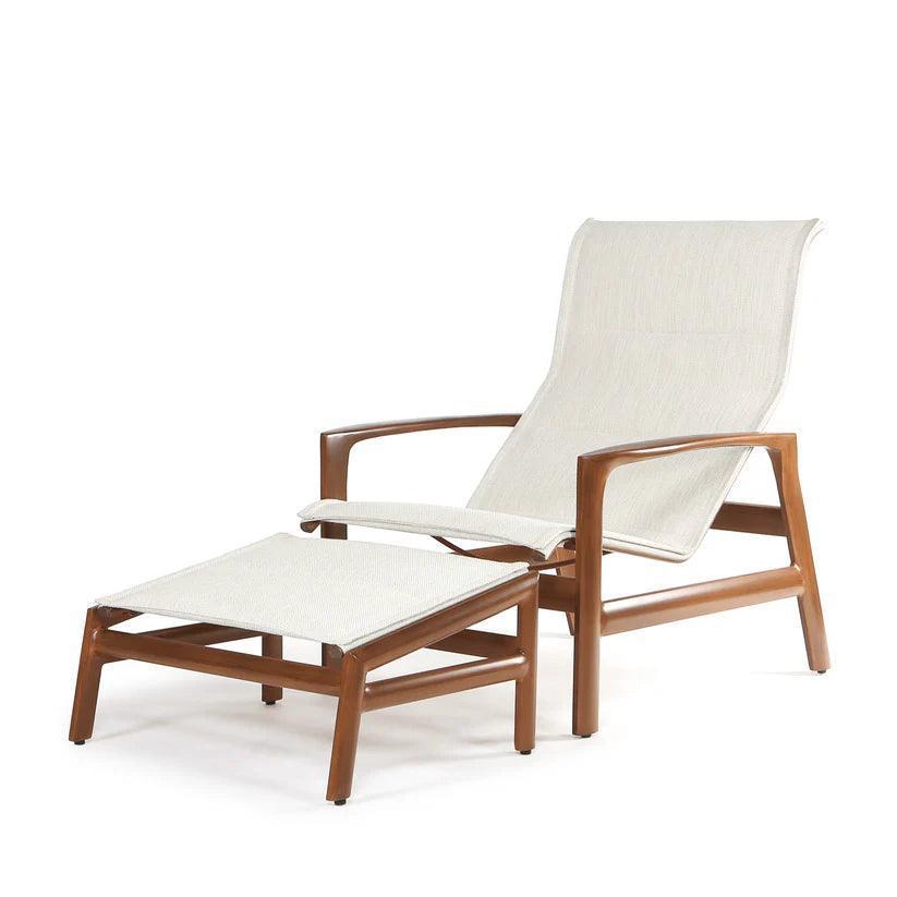 Castelle Berkeley Padded Sling Chair Ottoman 2 PC Set