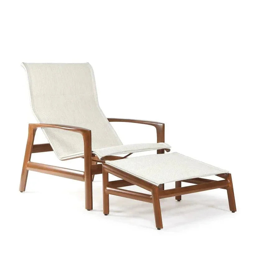 Castelle Berkeley Padded Sling Chair Ottoman 2 PC Set