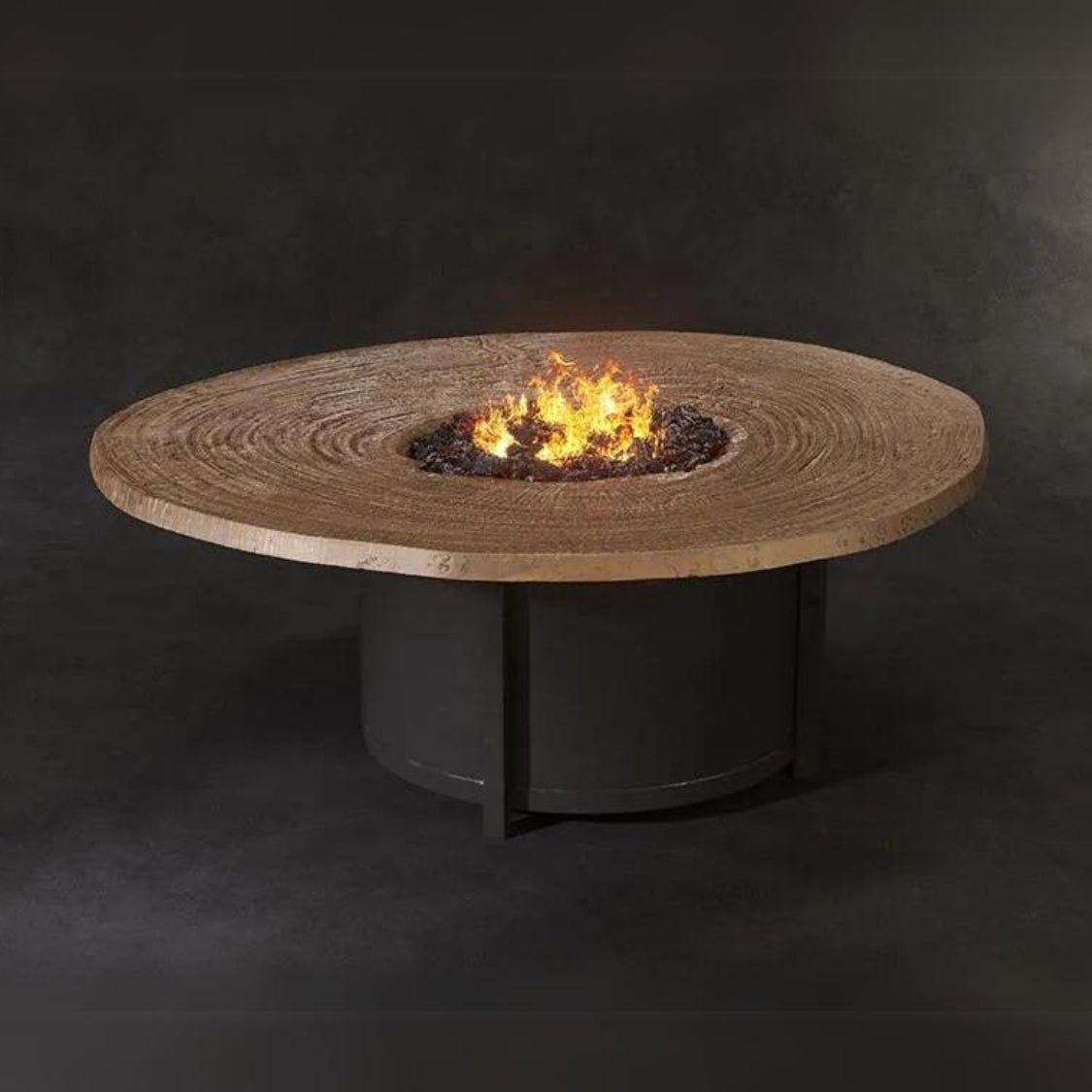 Nature's Wood Round Firepit - Thumbnail 2