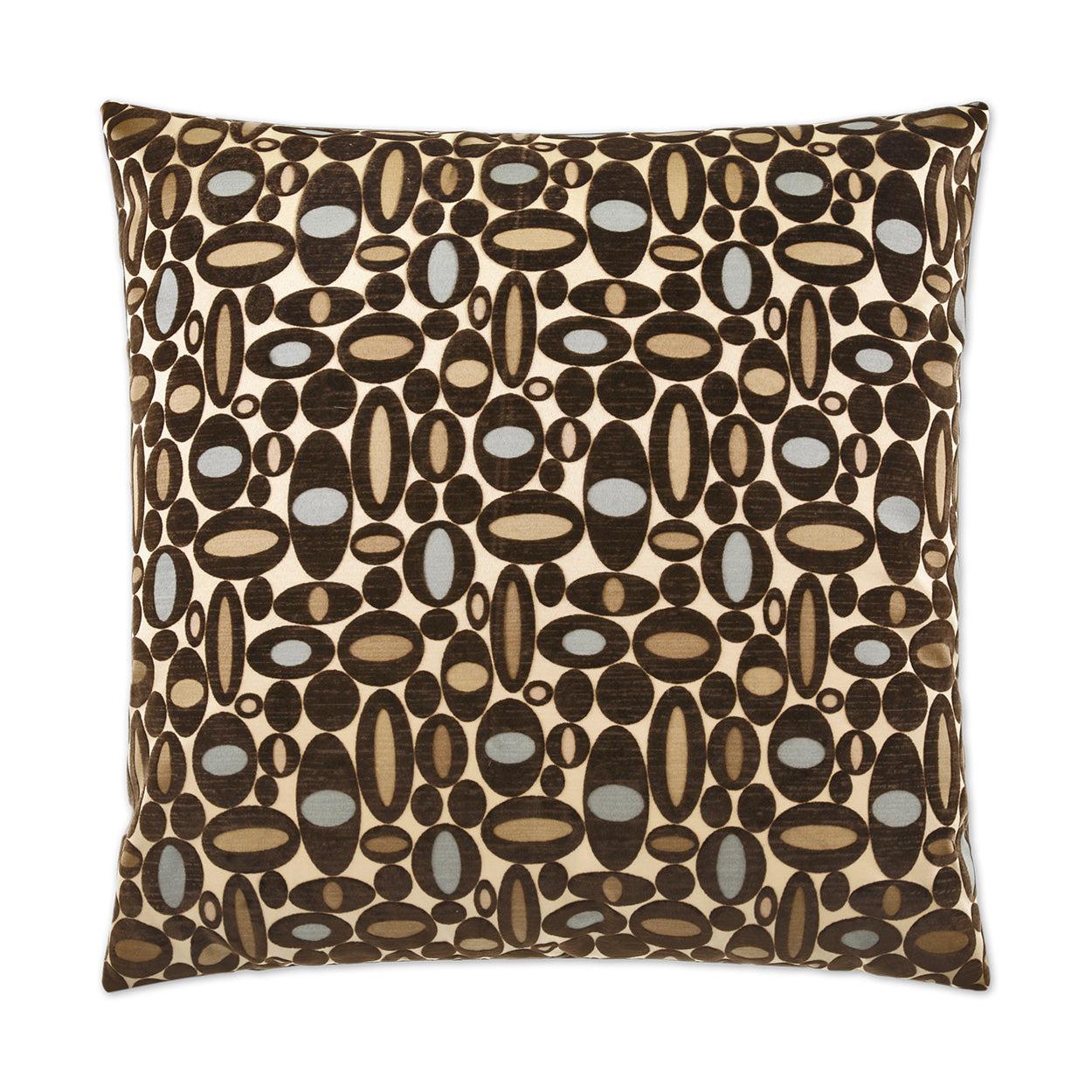 D.V. Kap Centric Chocolate Brown Throw Pillow With Insert
