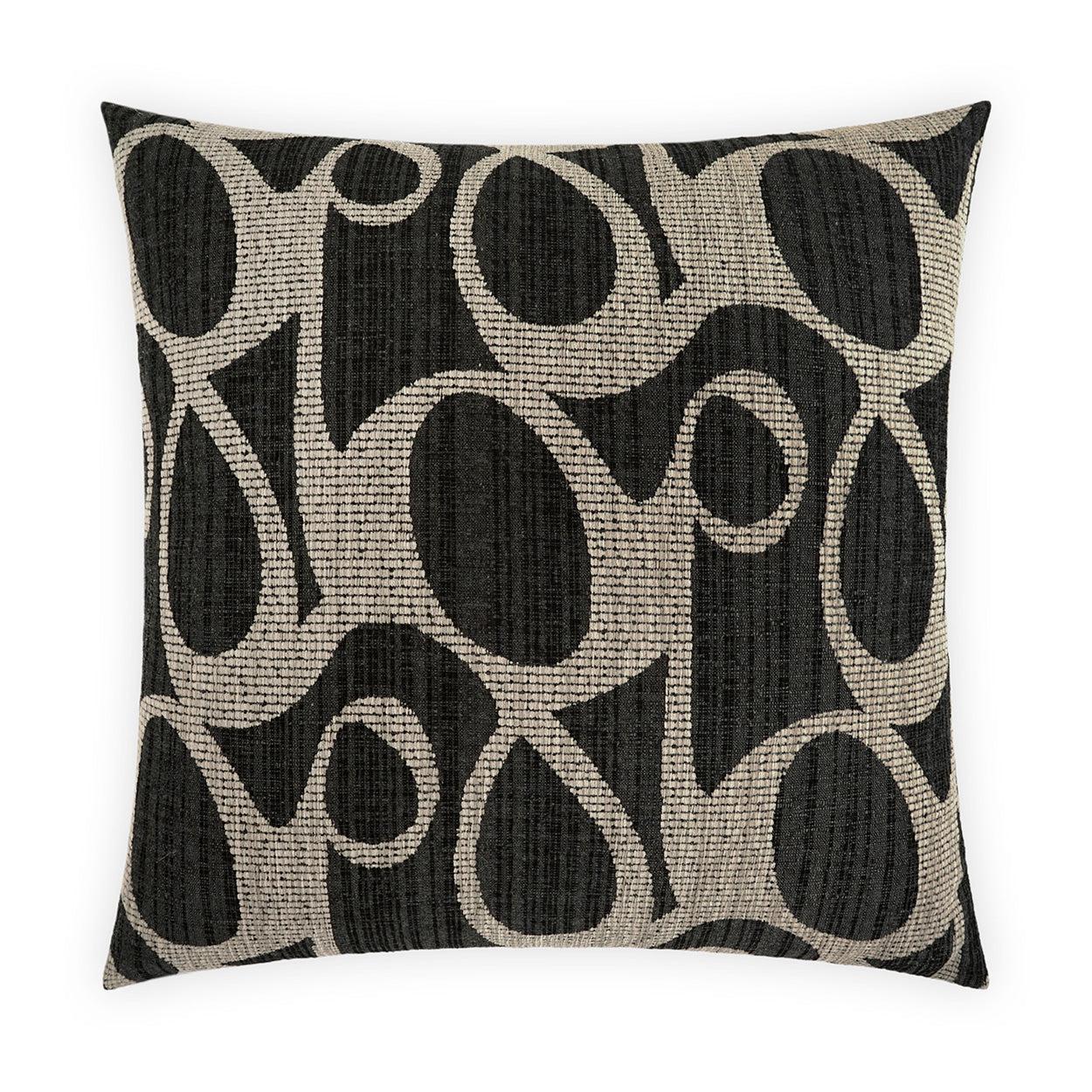 D.V. Kap Chalamont Charcoal Black Throw Pillow With Insert