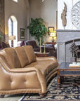 Chattam Dark Brown Leather Sofa Made the USA -- view 3