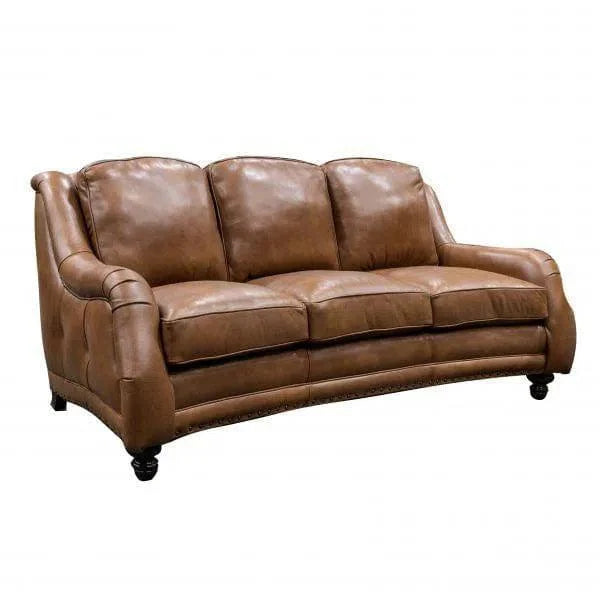 Chattam Dark Brown Leather Sofa Made the USA -- view 4
