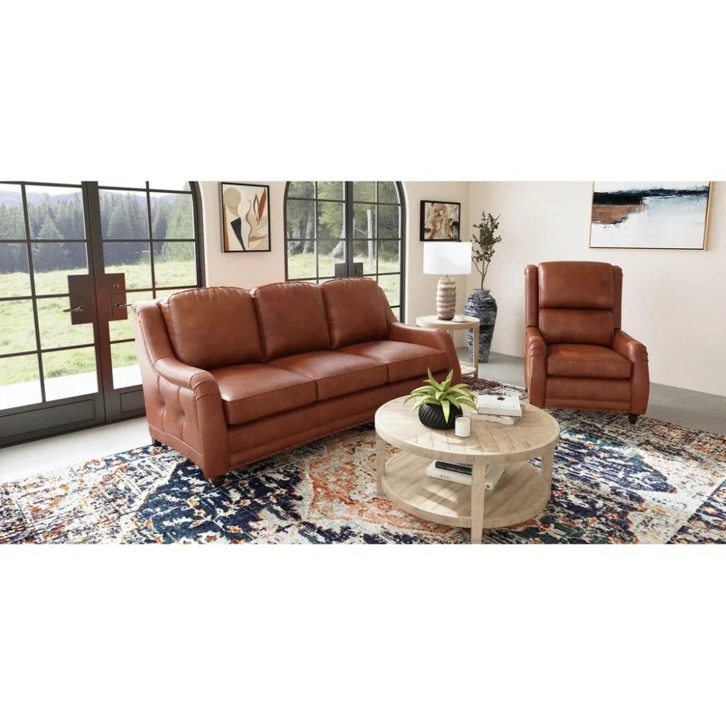 Chattam Dark Brown Leather Sofa Made the USA -- view 9