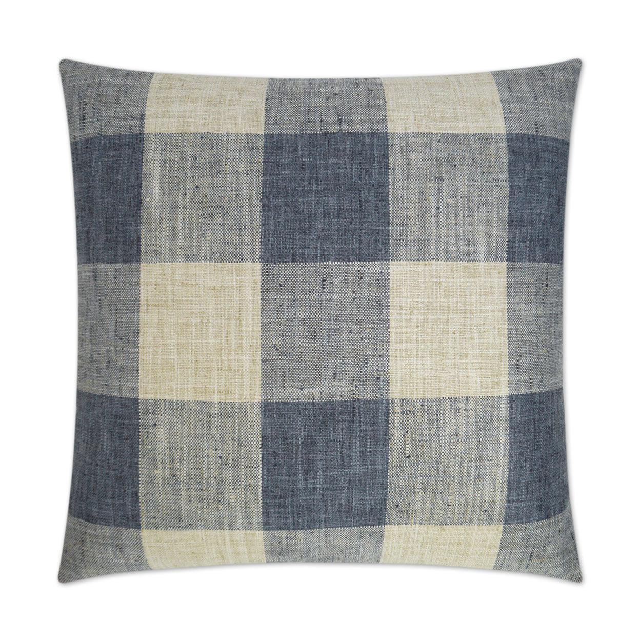 D.V. Kap Check Please Blue Throw Pillow With Insert