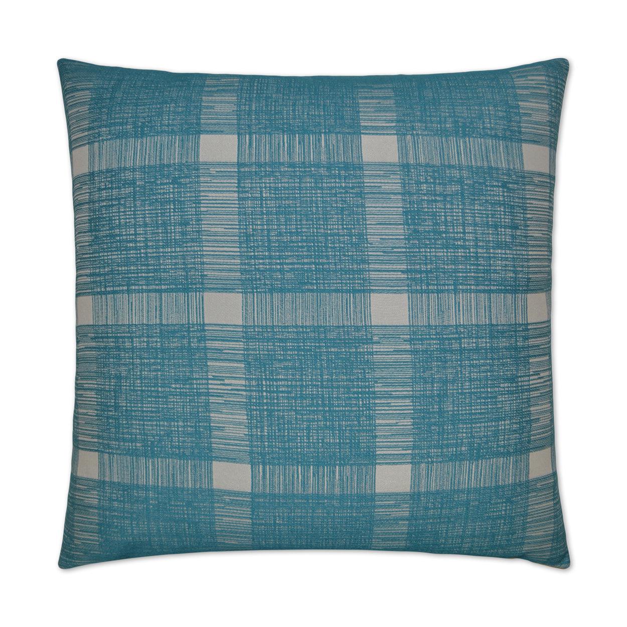 D.V. Kap Checkmate Turquoise Throw Pillow With Insert