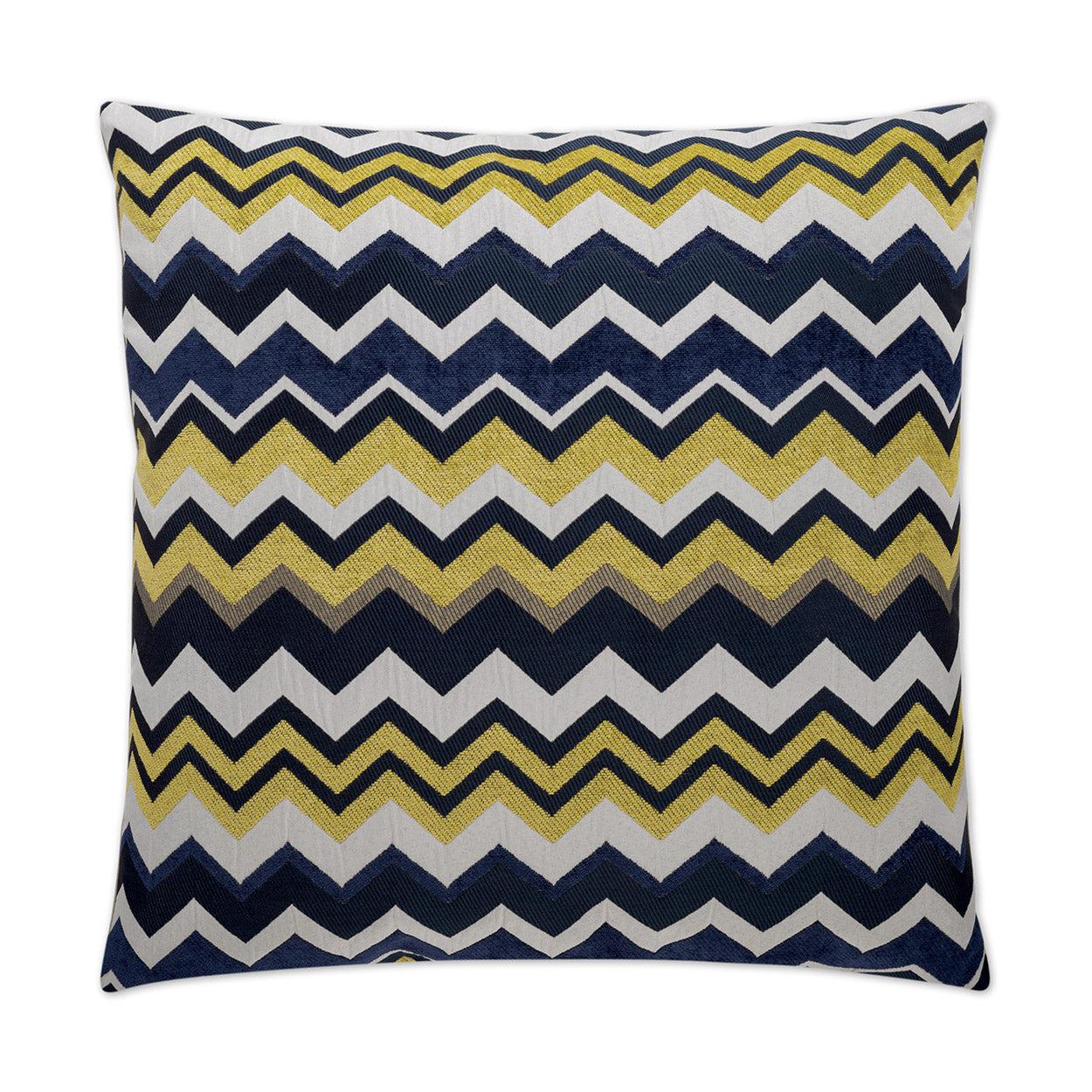 D.V. Kap Chevron Navy Blue Throw Pillow With Insert