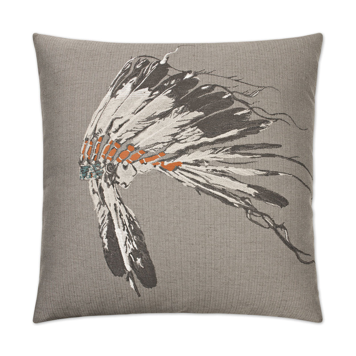 D.V. Kap Chief Smoke Grey Throw Pillow With Insert