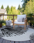 Addison Rugs Circles Black Washable Indoor-Outdoor Rug