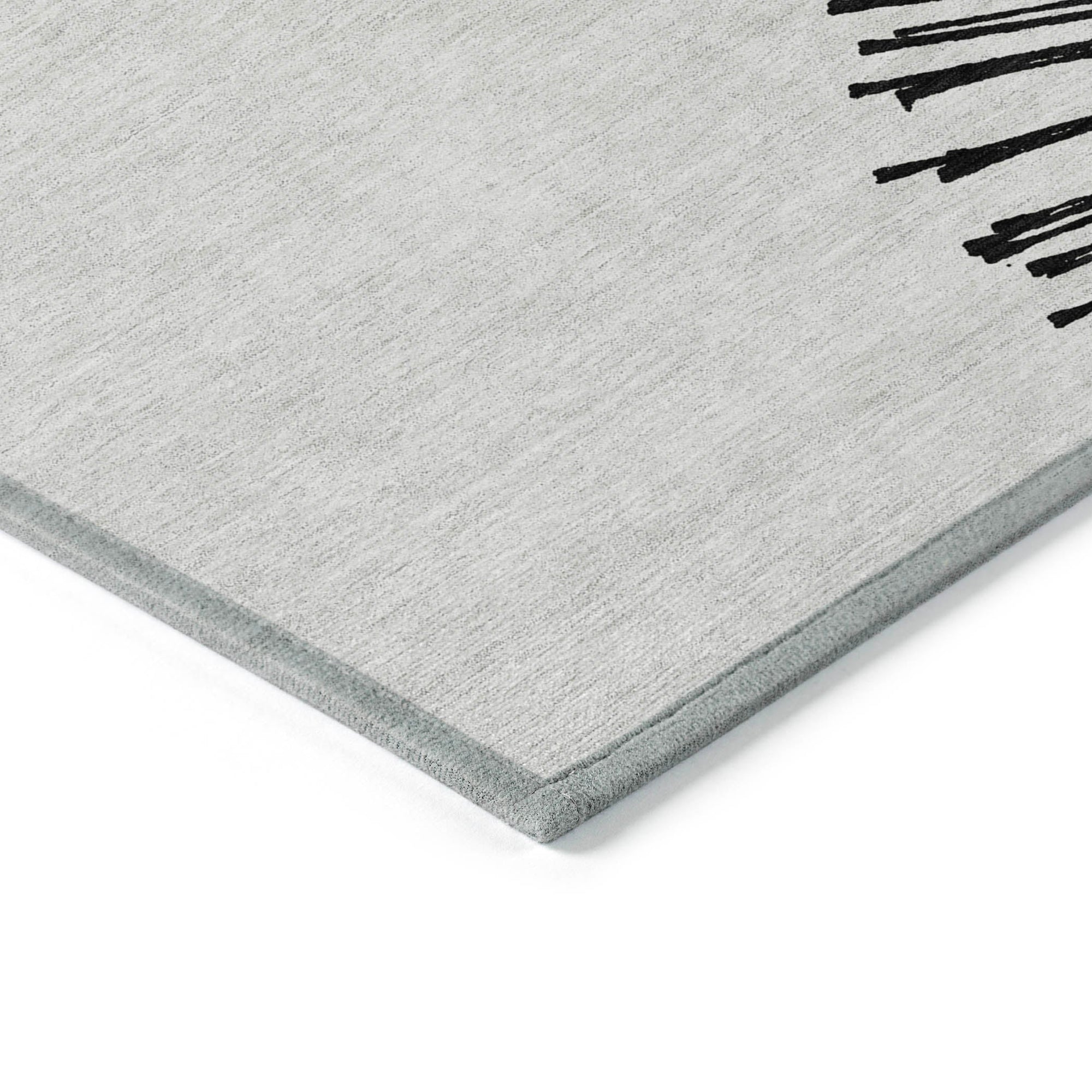 Addison Rugs Circles Black Washable Indoor-Outdoor Rug
