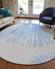 Addison Rugs Circles Blue Washable Indoor-Outdoor Rug