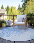 Addison Rugs Circles Blue Washable Indoor-Outdoor Rug