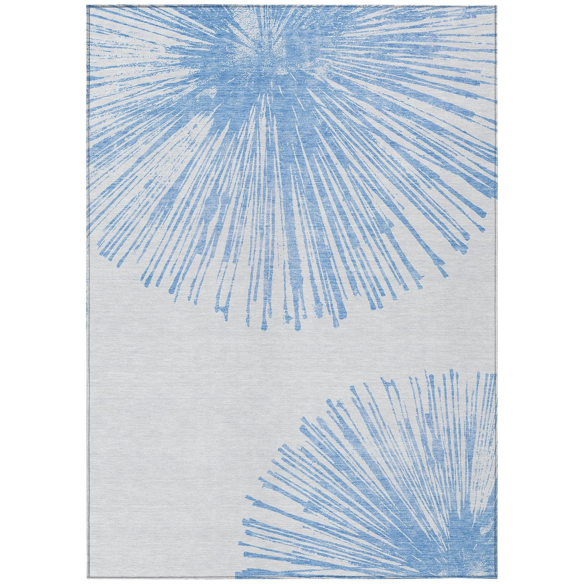 Addison Rugs Circles Blue Washable Indoor-Outdoor Rug
