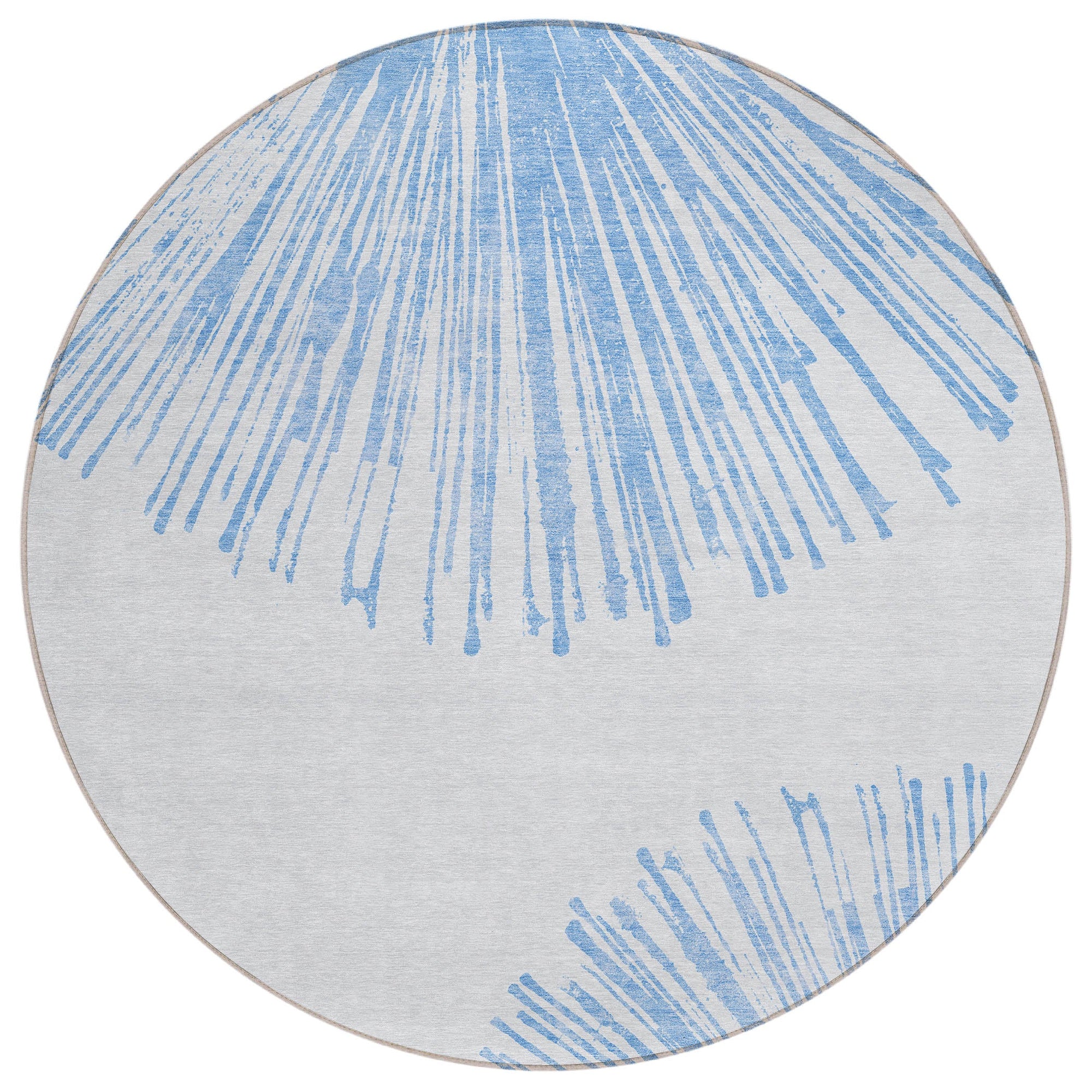 Addison Rugs Circles Blue Washable Indoor-Outdoor Rug