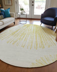 Addison Rugs Circles Beige Washable Indoor-Outdoor Rug
