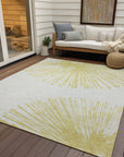 Addison Rugs Circles Beige Washable Indoor-Outdoor Rug