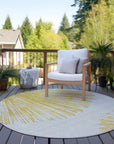 Addison Rugs Circles Gold Washable Indoor-Outdoor Rug