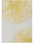 Addison Rugs Circles Gold Washable Indoor-Outdoor Rug