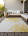 Addison Rugs Circles Gold Washable Indoor-Outdoor Rug